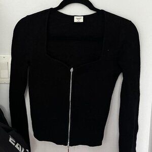 Y2k style Zip up long sleeve shirt